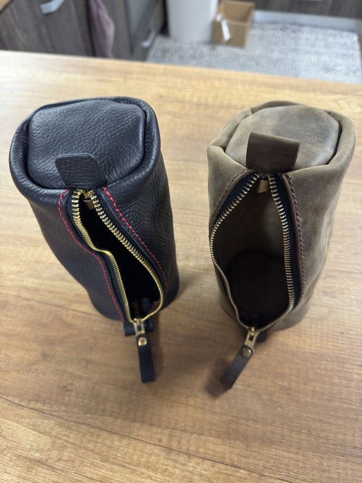 Ръчноизработен кожен несесер