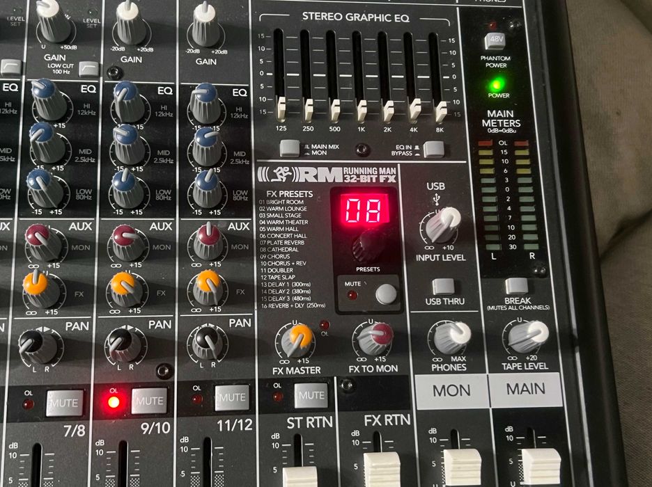 Mixer audio Mackie ProFX12v2 USB efecte 12 canale perfect functionabil