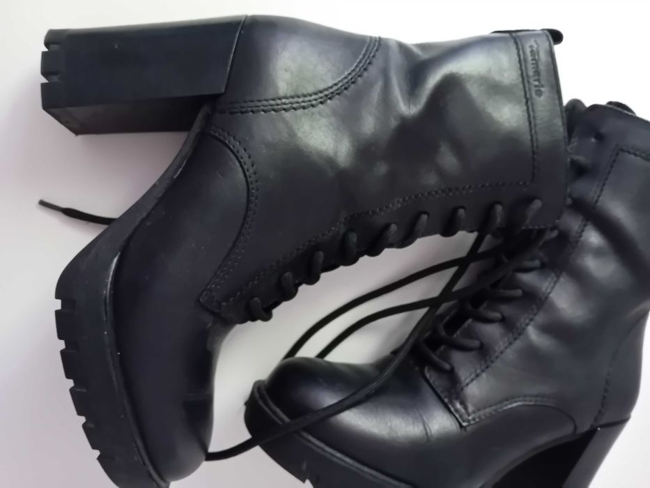 Ghete Tamaris toc patrat piele