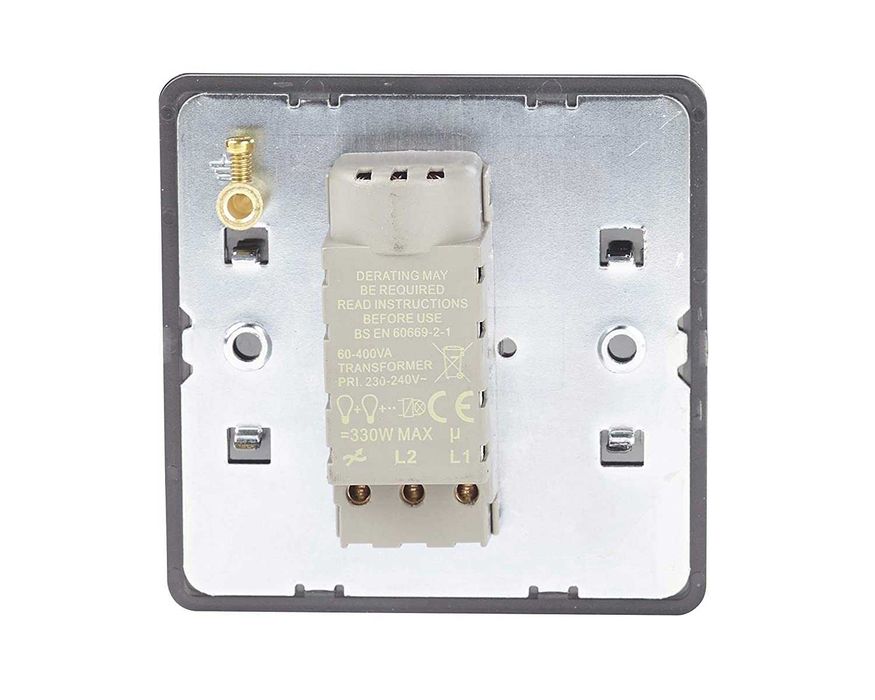 Variator lumina Schneider Electric screwless flat plate Black Nickel