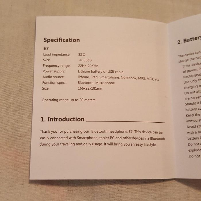 Casti bluetooth Cowin E7