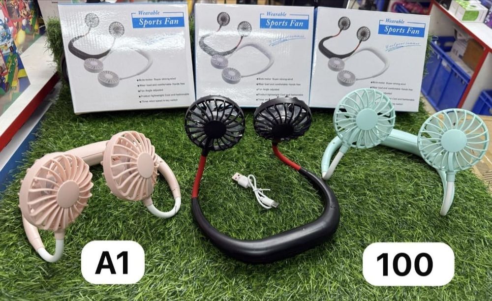 Козырьки с вентилятором. Мини вентилятор на шею. Вентилятор