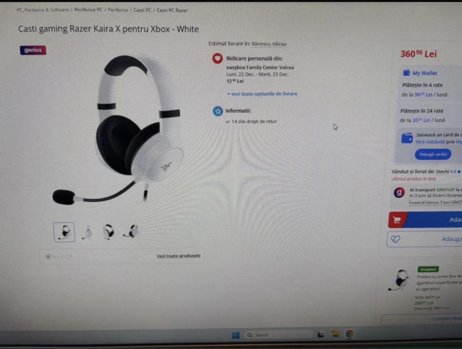 Casti gaming Razer Kaira X (compatibil PC , Xbox )