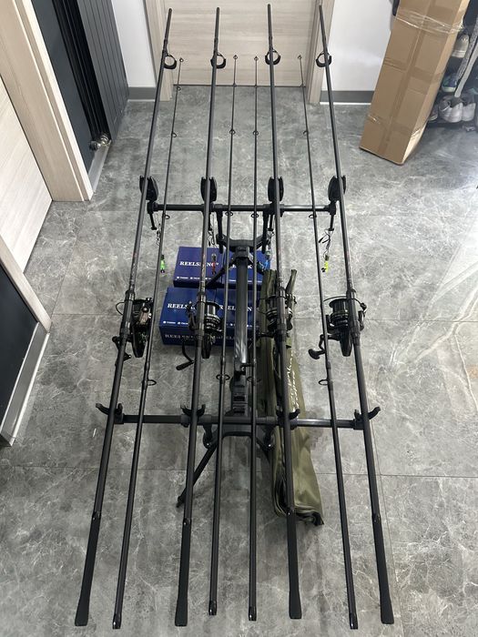 Set pescuit crap complet – FL 3.90m + Reelsking TM10000 (14 rulm) + Rod Pod Robinkan – noi