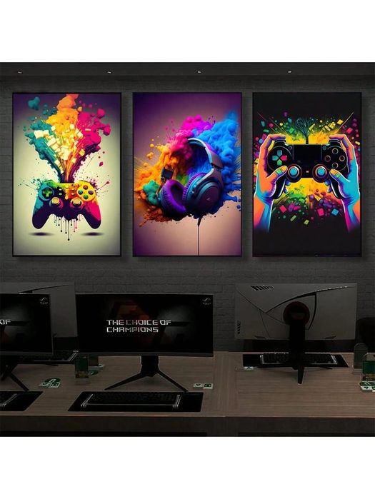 Печать и оформление интерьеров для PlayStation-зон, Gme залов