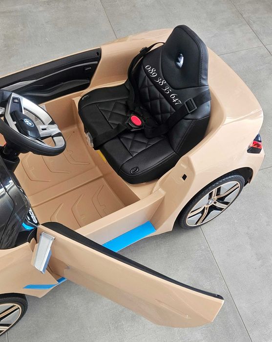ТОП ЦЕНА!НОВО!Акумулаторна кола BMW i4 с 12V,кожена седалка,EVA ГУМИ