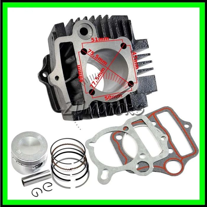 Set Motor Cilindru Atv 110 107 + Chiuloasa Atv 107 110 Piston 52.4MM