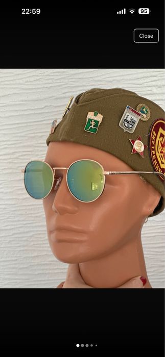 Ray Ban round metal green