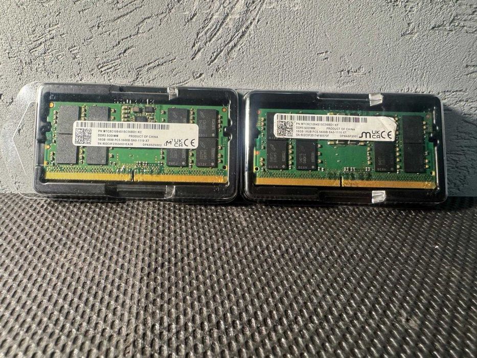 Kit RAM Micron 32GB 2x16GB DDR5 5600MHz SODIMM Laptop