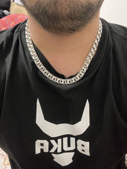 Таза күміс цепочка сатылады дерзкий қап-қалың