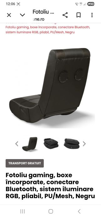Fotoliu gaming de podea