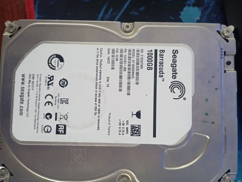 Vând hdd de 500gb