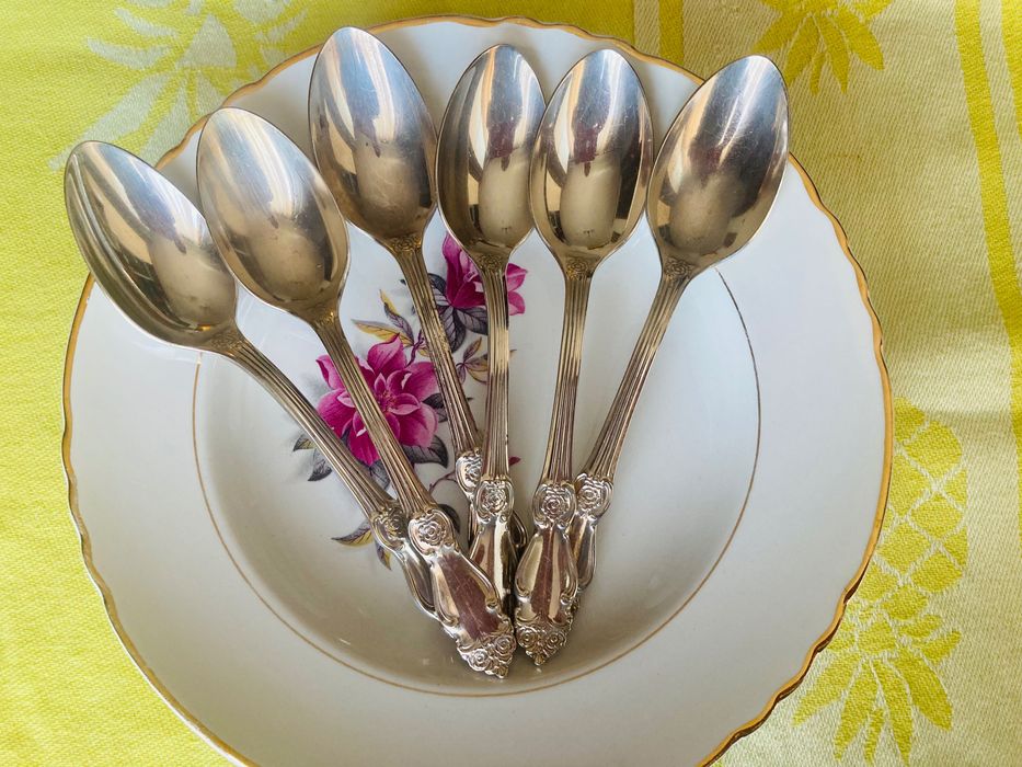 МНЦ Руски посребрени лъжици модел сребърна роза
