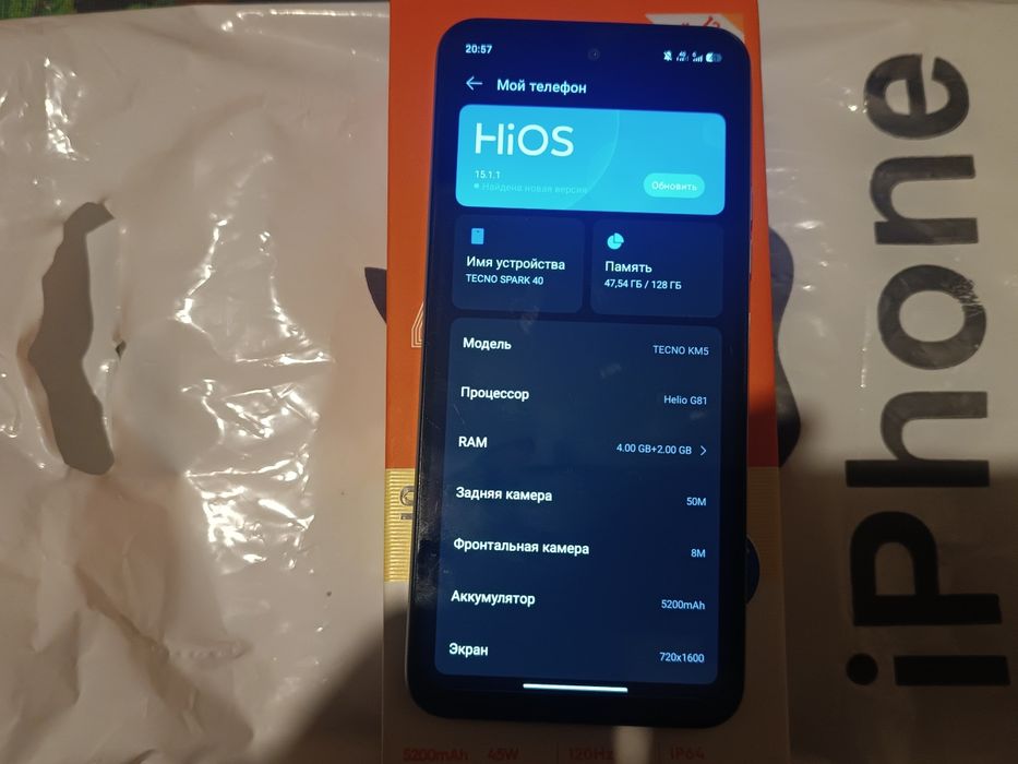 Tecno spark 40  128 gb