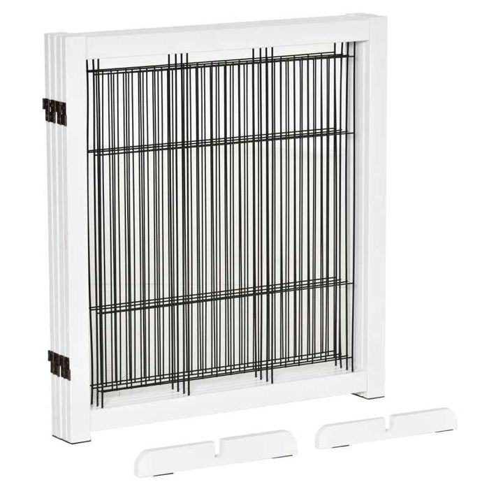 PawHut Дървена предпазна врата за кучета  305 x 35,5 x 82 см