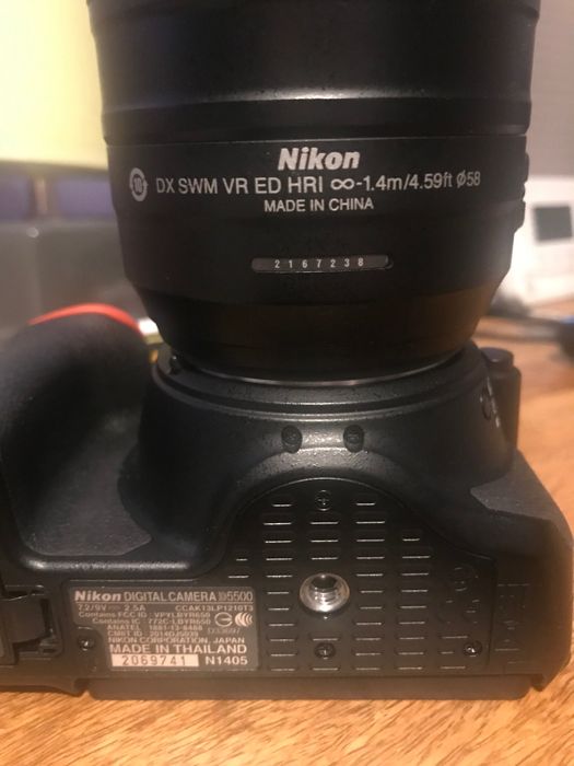 Nikon D 5500 с два обектива 18/55 и 55/300 Nikon AF