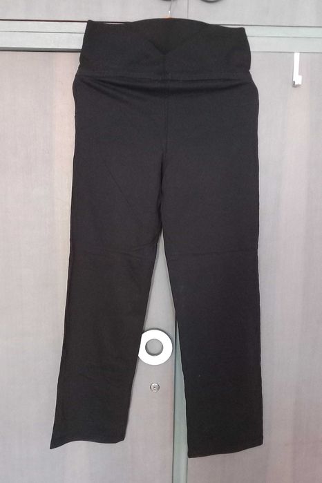 Черен памучен анцуг за бременна размер M/L