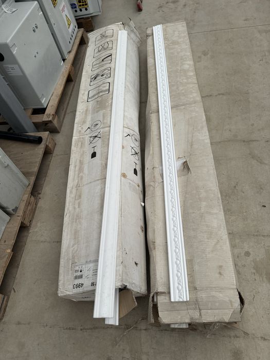 Bagheta ornamentala polistiren extrudat F70, 200 x 7 cm, alb