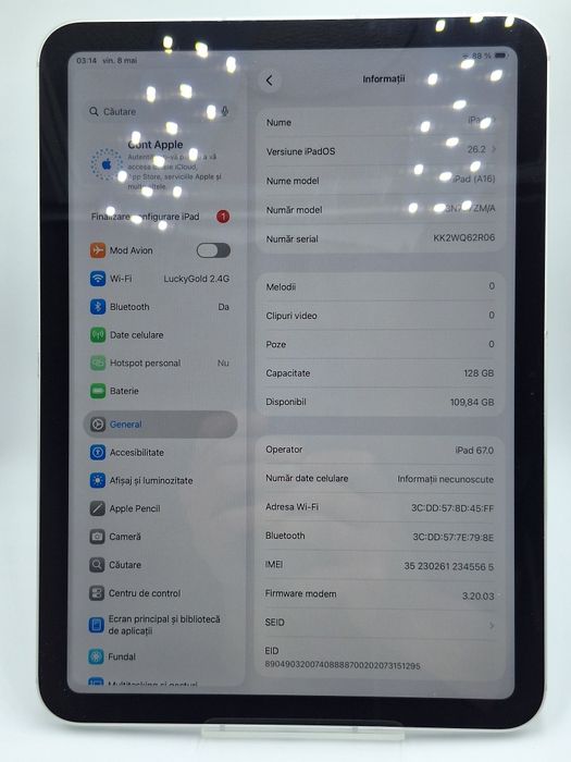 Ipad 11 A16 128Gb 100% baterie 19 cicluri Factura/Garantie #56128