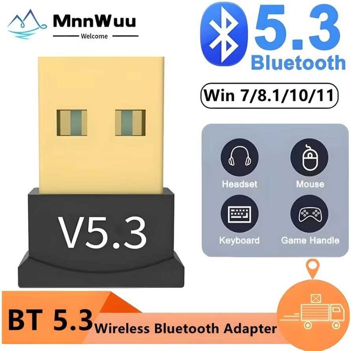 Bluetooth v5.3 адаптер, подключение Bluetooth устройств. Доставка.