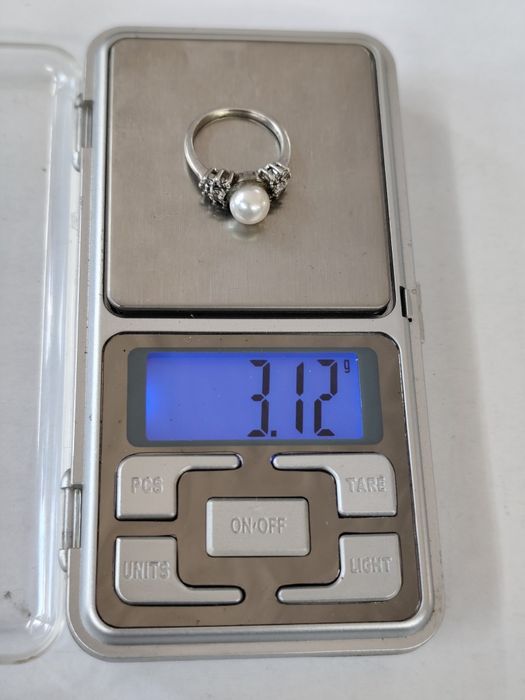 Сребърен пръстен 925 с перла