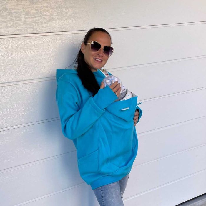 Разпродажба | Памучен суитшърт за бебеносене Simply - Blue