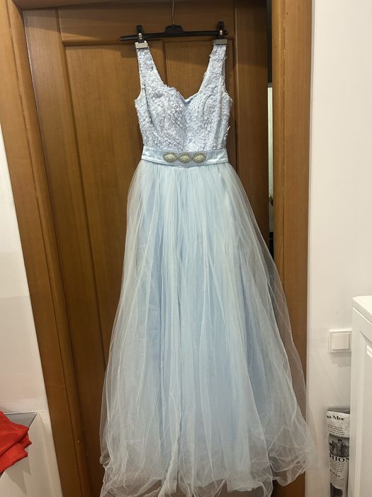 Платье небесно голубое