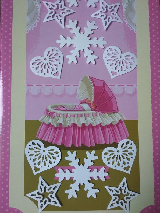 Снежинки ёлочки звёзды сердечки декор.