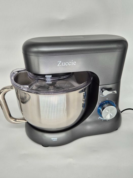 [REDUCERE -45%]Robot bucătărie planetar Zuccie, 1000W, Bol 5L, Gri Inchis - Open Box