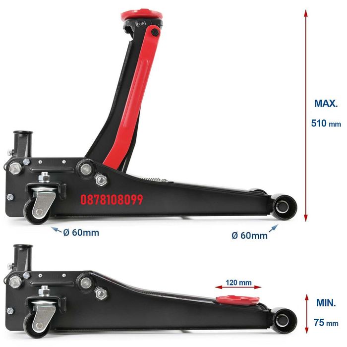 Крик Хидравличен Крокодил 3 Тона Нископрофилен Rock Force