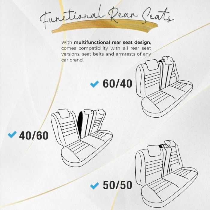 Тапицерия за кола Otom Iconic ICN702 (ЧерноСиво)