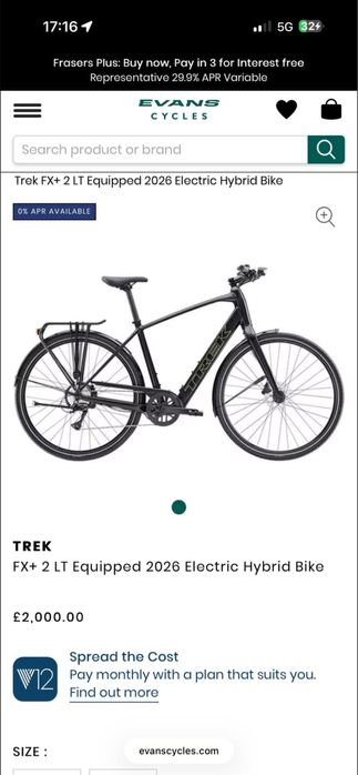 Bicicleta electrica trek FX+ 2 LT 2026 (aproape noua)