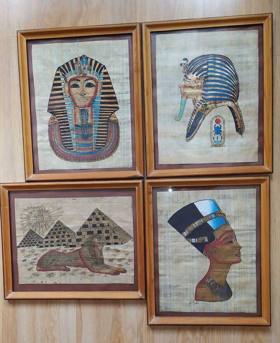 Египетски папирус с дървена рамка 41/33 см.