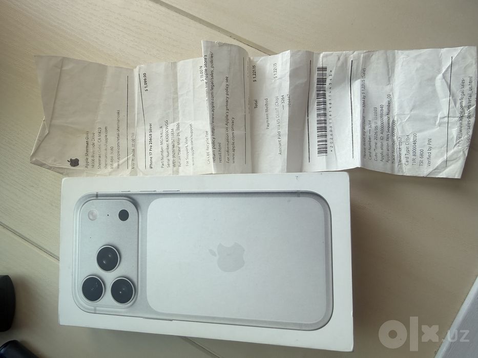 Iphone 17 Silver 256gb НОВЫЙ, с Америки, есть чек от Apple store.IMEI