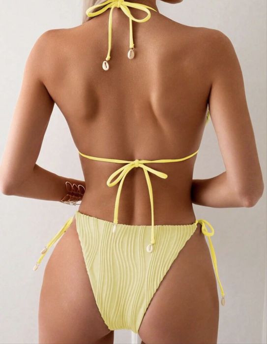 Нов жълт бански S размер