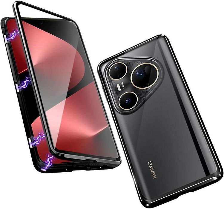Двоен магнитен кейс за huawei pura 80 ultra със защита на камерите