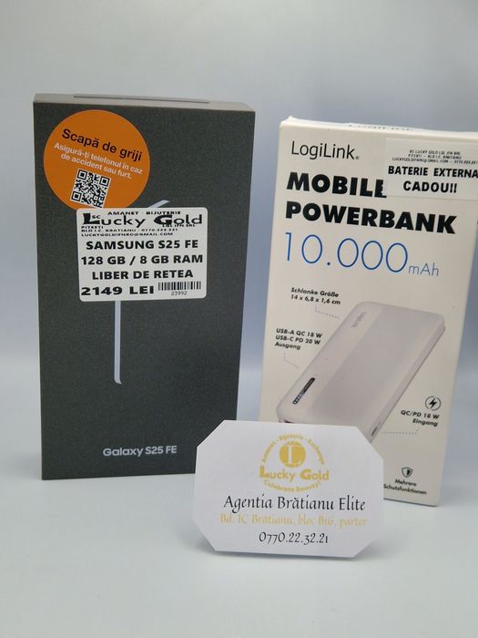 Samsung S 25 Fe 128 GB Baterie Externa Cadou  cod 23992