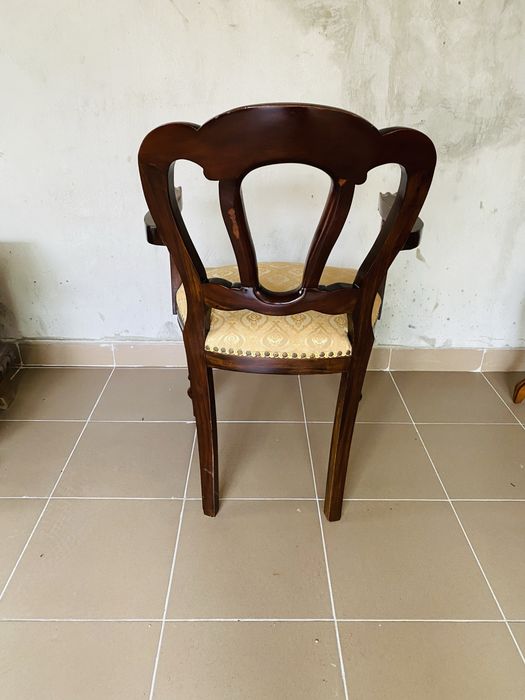 Scaun Vintage Lemn Masiv Tapitetie Stare Foarte Buna Antic