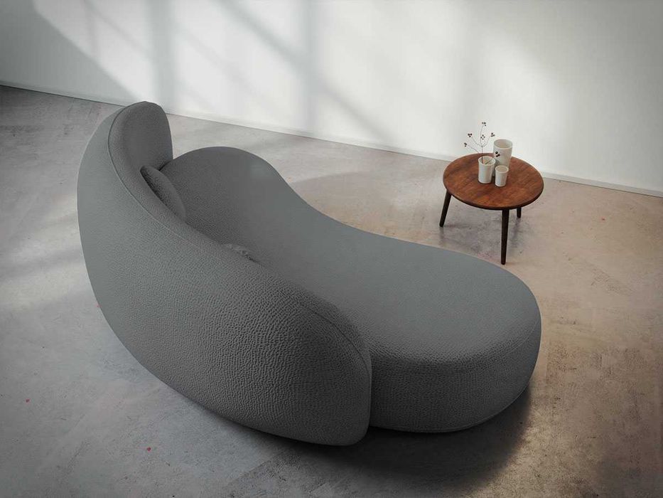 Canapea curbata Lunis gri - Transport Gratuit in 4-10 zile