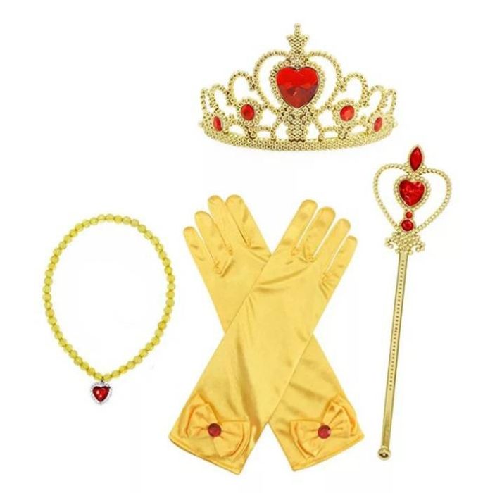 Ефирна рокля- костюм на принцеса Бел + Подарък коронка!