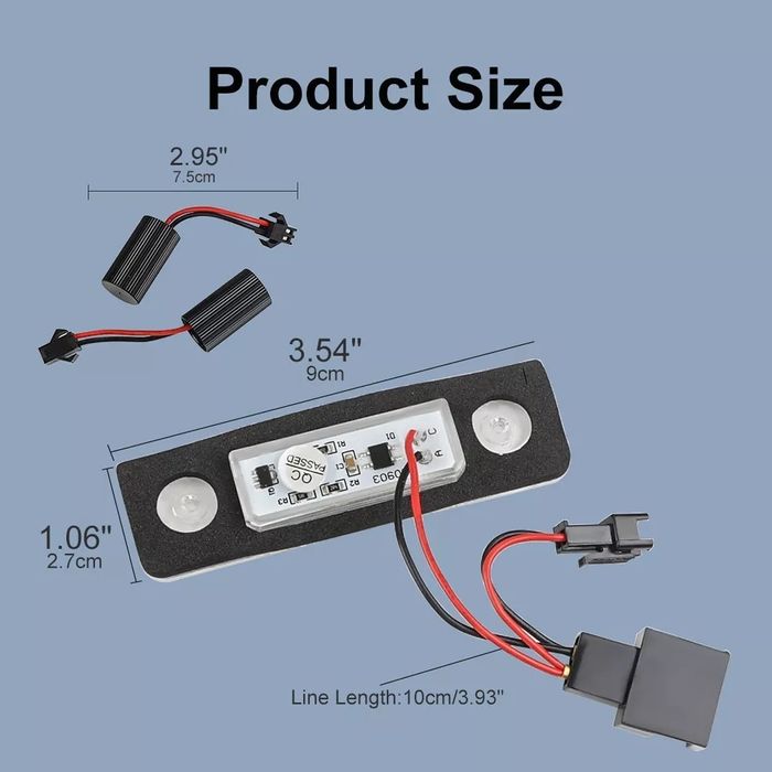 Set Lampi led numar înmatriculare Skoda Octavia 2 face-lift Roomster