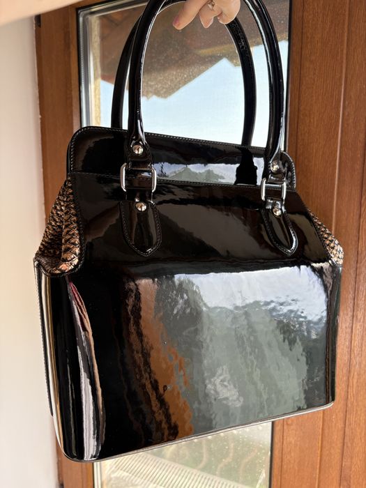 Geanta Piele Naturala Dama 2 culori Iconic