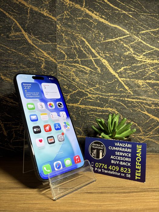 Iphone 15 Pro Max/256 GB/Garantie 2 Ani Centrul de Telefoane/Rate