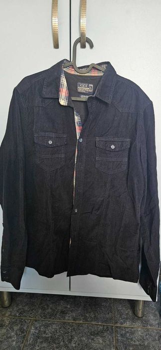 Джинсова мъжка риза - тъмносиня