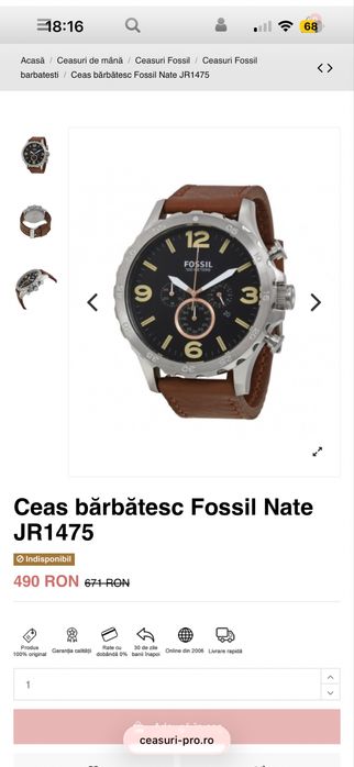 ceas barbatesc festina/fossil