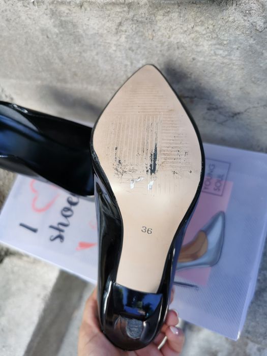 Обувки на висок ток черни