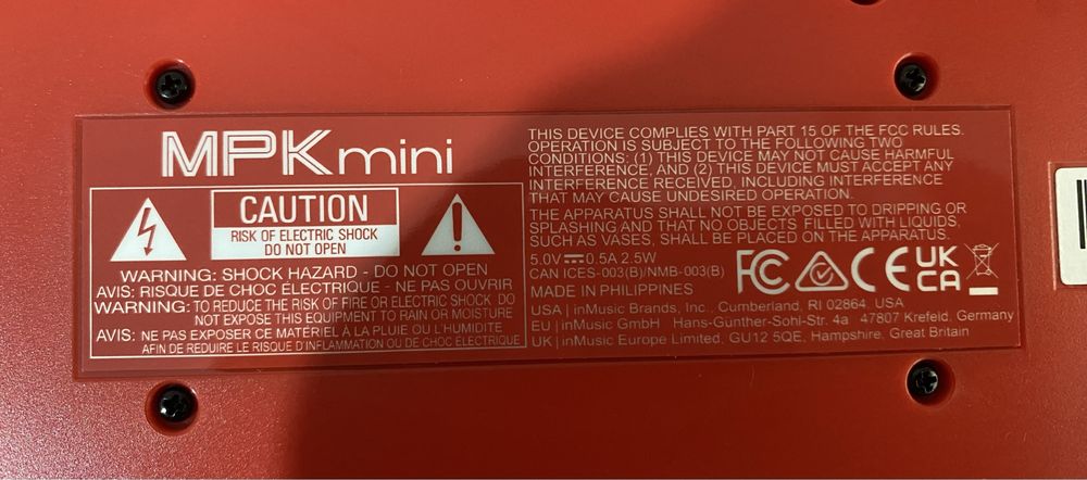 Миди клавиатура akai mpk mini mk2