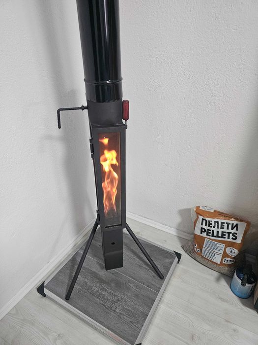 Ново.!! Ракетна пелетна печка .