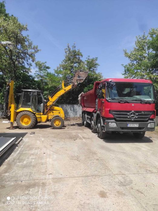 Услуги строителна техника багери самосвали. Строителни дейности, ремон