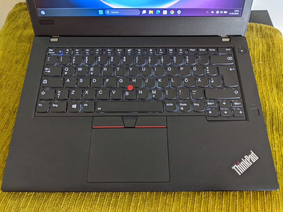 Laptop Lenovo ThinkPad T480, Intel Core i5 8350U, ram 8 GB, SSD 256 GB Nvme
